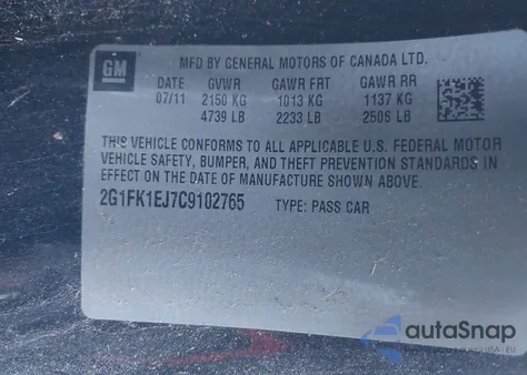 2012 Chevrolet Camaro 2Ss z USA, uszkodzony, nr VIN 2G1FK1EJ7C9102765